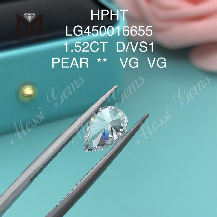 1.52 carat D/VS1 PIR CUT lab crystallini VG