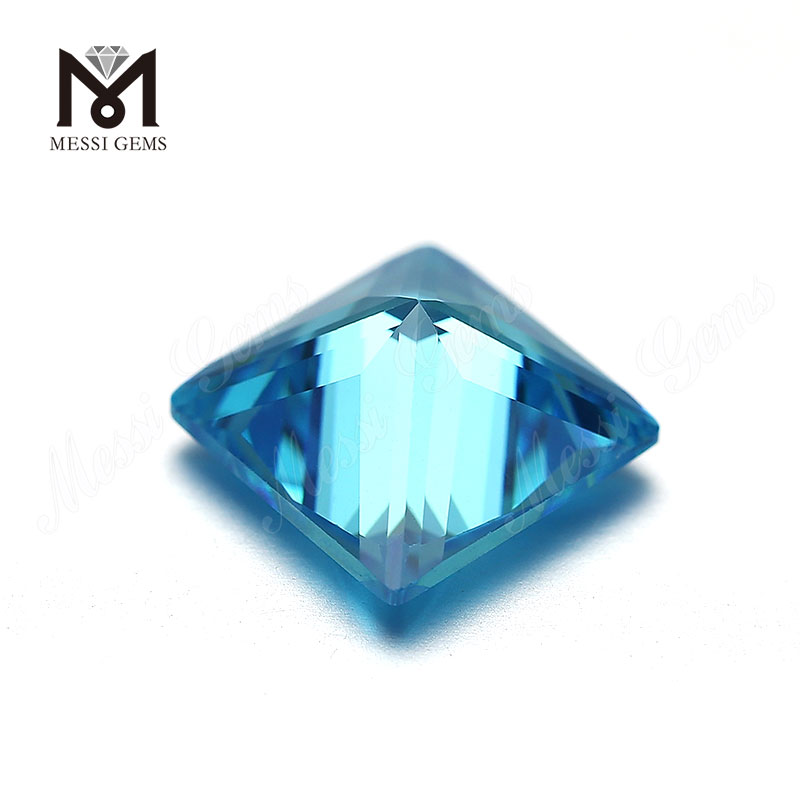Factory optimum industriae russicae solutae Aquamarine Square cubica zirconia 10MM