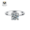 Tutus 14k 18k Aurum Plated Rings 925 Sterling Argentum Ring 1ct Moissanite Ringe