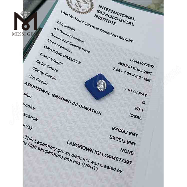 1.61 carat D VS1 SPECIMEN Circa lab diamonds