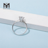 Messi Gemmae 1ct moissanitae solitaire 925 anulum sterlingorum pro nuptiis sponsalibus