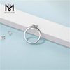 Messi Gemmae 1 carat moissanite iaspis 925 annuli argentei