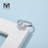 Messi Gemmae sterlingorum 925 anulus aureus 14k aurum plating femina donum 3ct annulus moissanita
