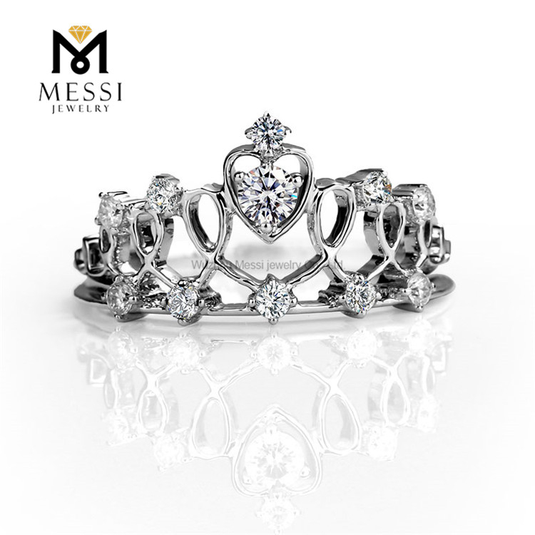0.09 ct 14k anuli moissanitici anuli aurei pro sale