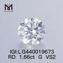 1.66 carat G VS2 SPECIMEN Round lab crevit diamond