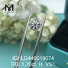 1.70 carat H VS1 EXEMPLUM Round lab adamans pretium per carat