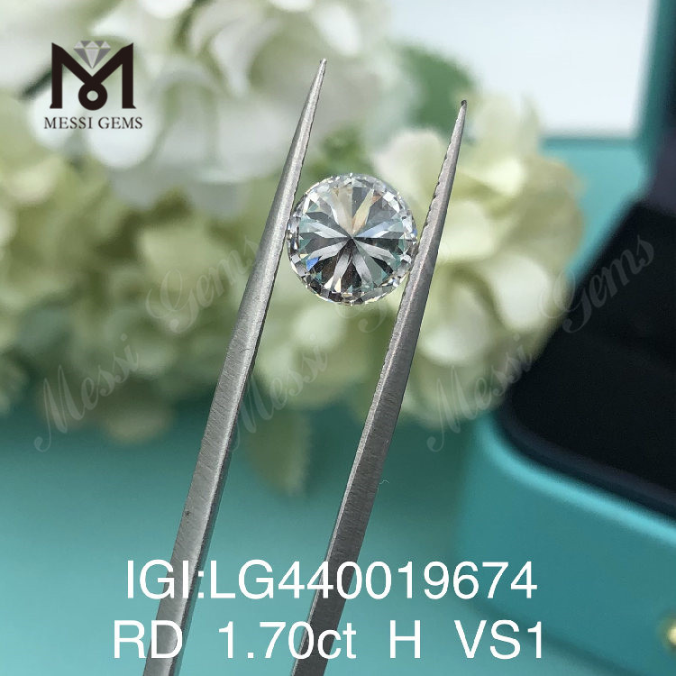 1.70 carat H VS1 EXEMPLUM Round lab adamans pretium per carat