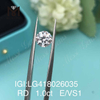 1.0CT E/VS1 Round EX VG Lab Grown Diamond