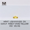 0.81ct Fancy vividi Yellow Vs Lab Diamond OV Figura HPHT Diamond Factory Price