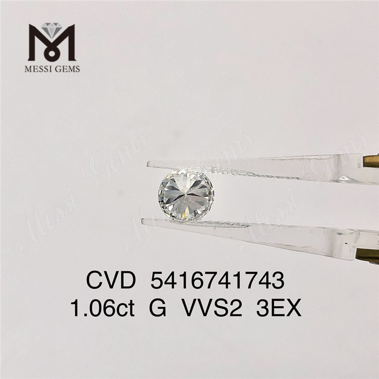 1.06ct VVS lab diamond rd G color cvd diamond 3EX lapis in stock