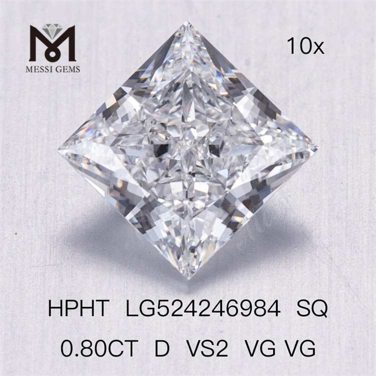0.80ct Lab Grown Diamond SQ D VS2 HPHT Diamond Pectus