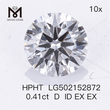 0.41ct HPHT D ID EX rotundi Lab Diamond