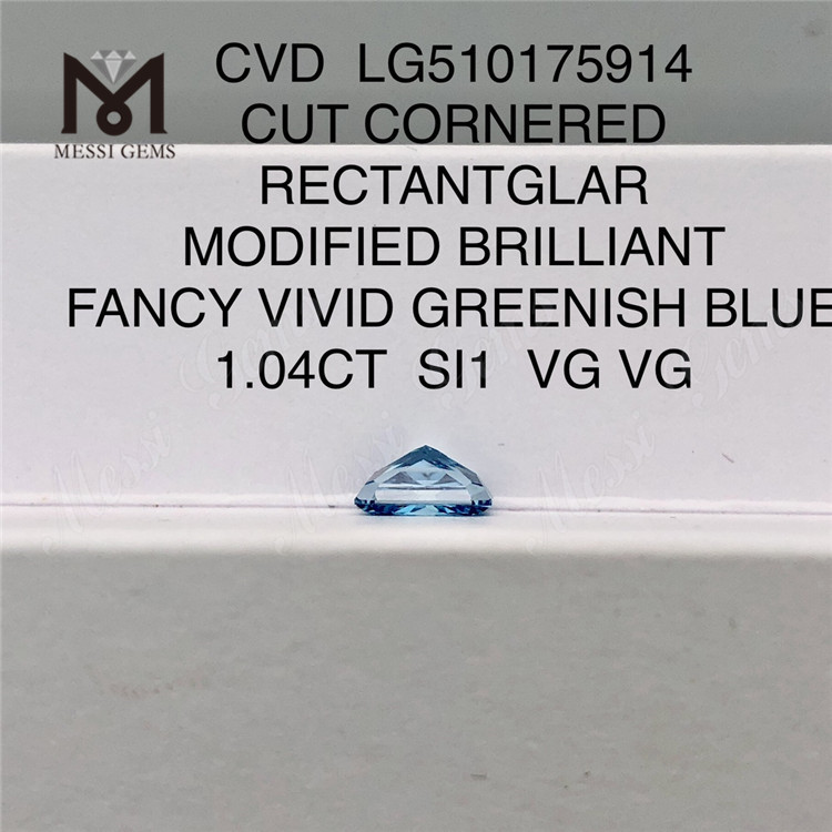 1.04CT CVD iaspis rectantglar VIVID GRAVEDINOSUS SI1 VG VG lab adamas LG510175914 