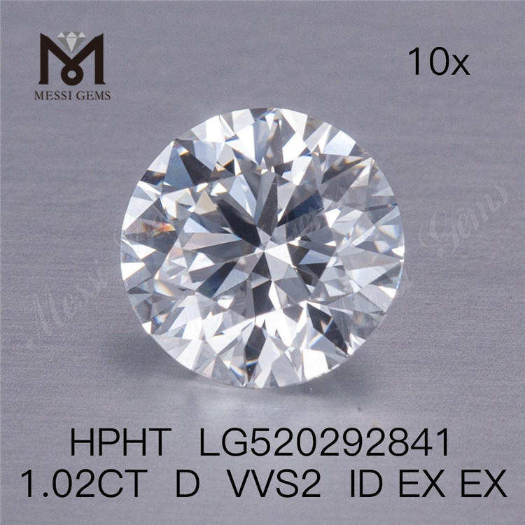 1.02ct D VVS2 ID EX EX HPHT