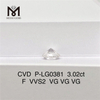 3.02ct F VVS2 VG VG VG Forma rotunda CVD emptum CVd iaspis P-LG0381