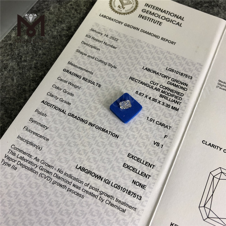 F VS1 EX CVD Lab Grown Diamond IGI Certificate