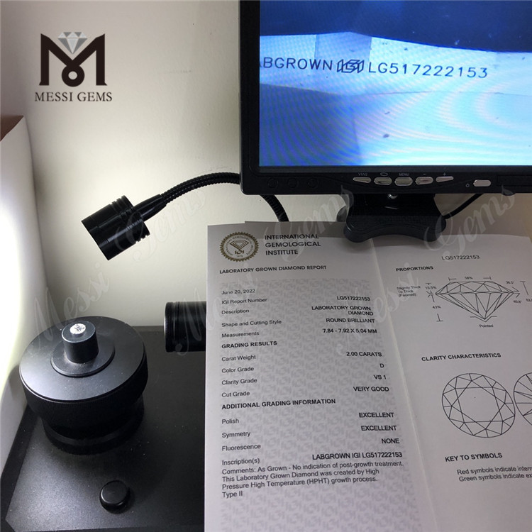 2.00CT D VS1 VG EX EX lab adamas HPHT circum lab adamas 