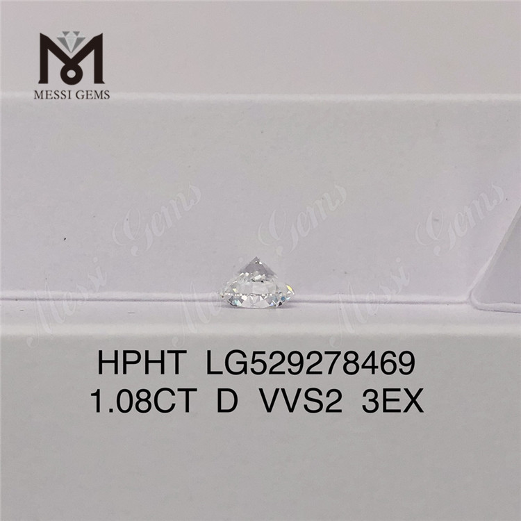 1.08ct D VVS2 3EX Round pretium pro lab crevit adamantibus