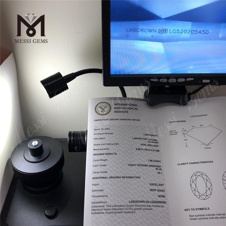 1.66CT OV FABULA INTENTIO GREENISN RED VS1 EX VG lab iaspis CVD LG520205450
