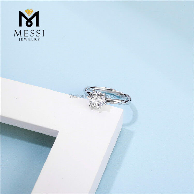 Wholesale 925 Sterling Silver Rings Best Moissanite Engagement Rings for Girl