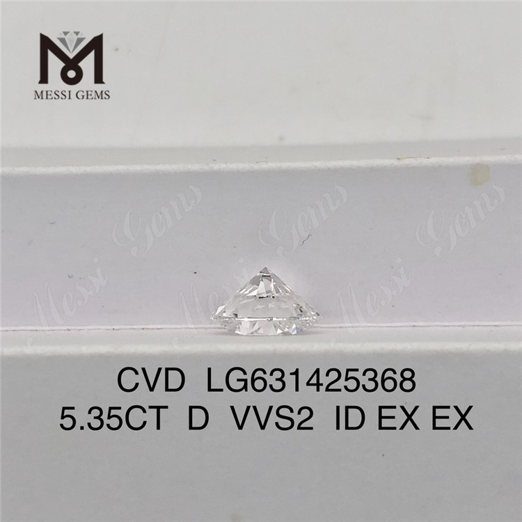 5.35CT D VVS2 ID circum CVD lab adamantibus excultus LG631425368丨Messigems 