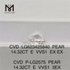 14.32CT PEAR E VVS1 CVD 14ct lab diamond onsale丨Messigems LG623425840 