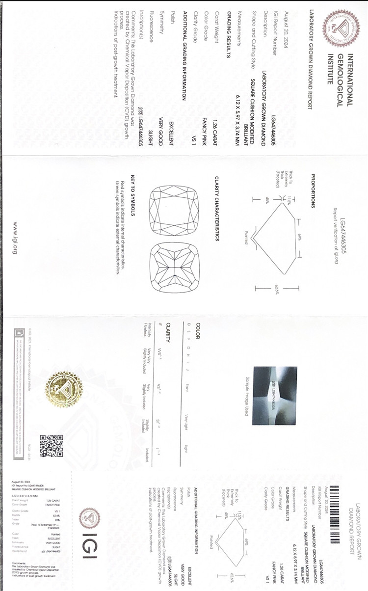 igi rosea ungue adamantino 1ct