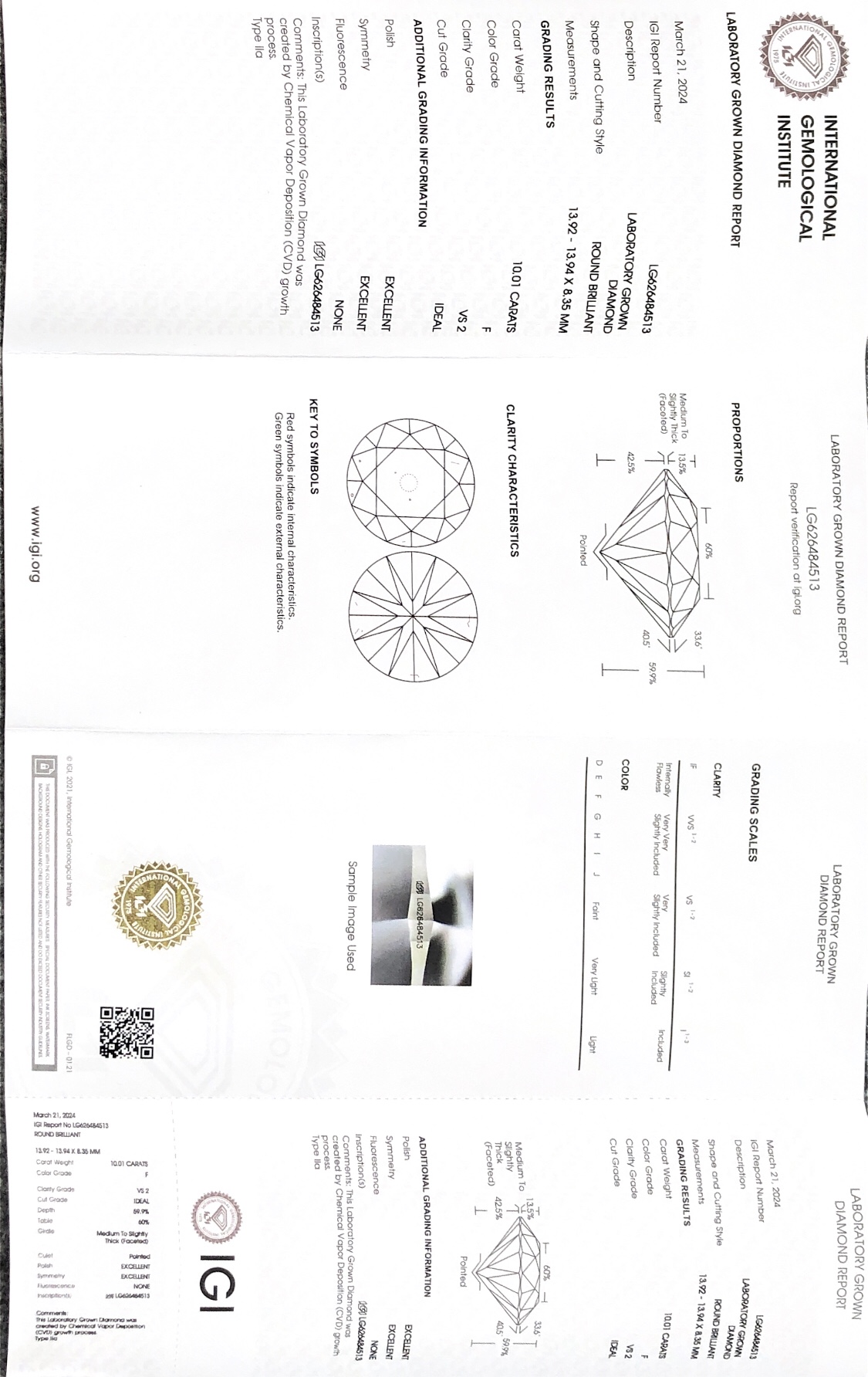 Cvd igi certified crystallini for sale