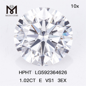 1.02CT E VS1 3EX 1ct HPHT Diamond IGI LG592364626 