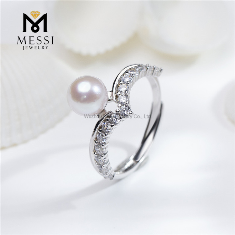 S925 akoya Nuptialis Agua Margarita Annuli pro tua Special diem