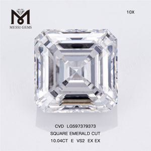 10.04CT E VS2 EX EX QUADRO Smaragdus CUT Lab-Producta Diamonds: Quality Guaranteed CVD LG597379373丨Messigems