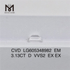 3.13CT D VVS2 EM 3ct igi adamantes pro Artisan Jewelry CVD丨Messigems LG605348892 certified