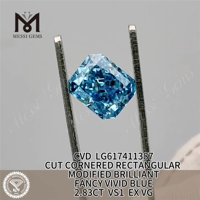 2.83CT VS1 EX VG RECTANGULAR OPINIO VIVID RED CVD Solve lab adamas creatum LG617411387丨Messigems