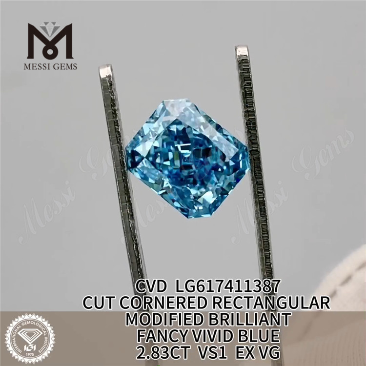2.83CT VS1 EX VG RECTANGULAR OPINIO VIVID RED CVD Solve lab adamas creatum LG617411387丨Messigems