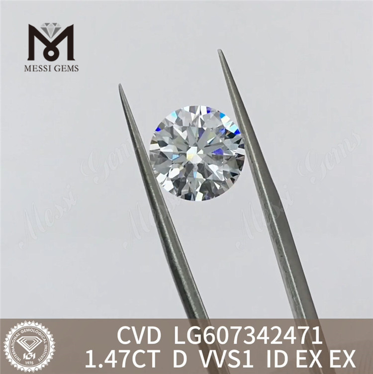 1.47CT D VVS1 cvd ias 1 carat Lab-Grown Diamond Crafting Elegance丨Messigems LG607342471