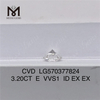 3.20CT E VVS1 ID EX 3 Carat Synthetica Diamond
