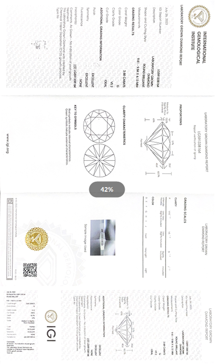 3.68ct Cvd diamond online
