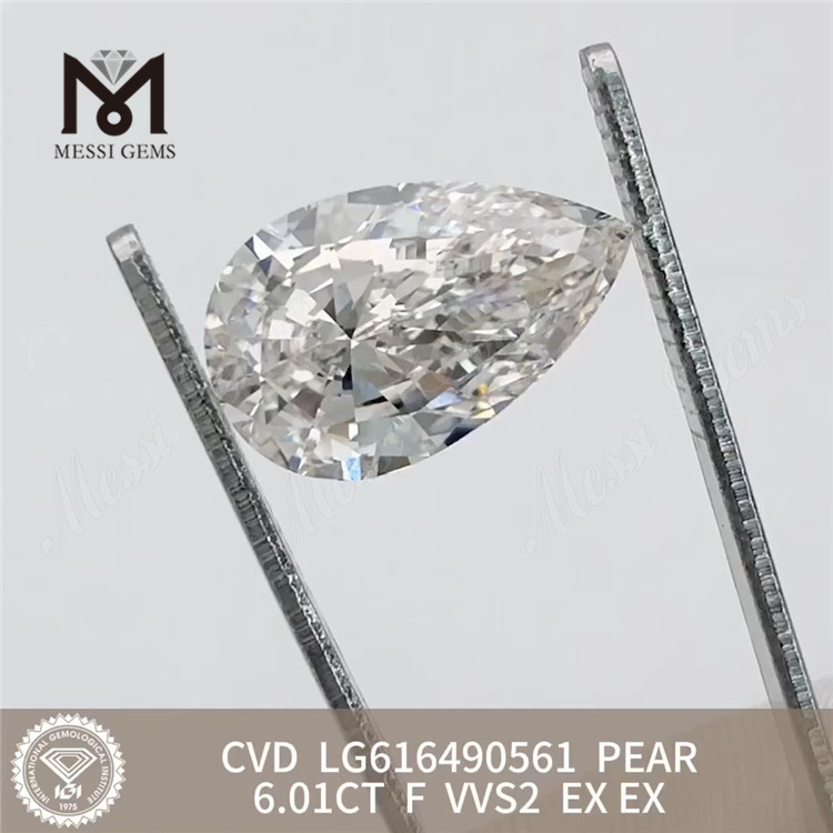 6.01CT PARI officinarum adamantibus crevit F VVS2 CVD LG616490561丨Messigems 