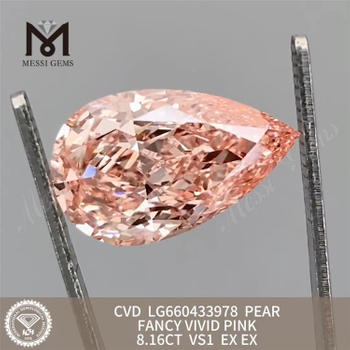 8,10CT Umbra Video Pink VS1 CVD Pirum factum non fodies Diamond LG660433978 