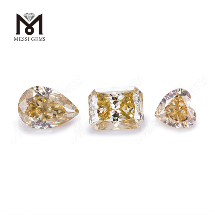 Pirum solutam moisanite 8 * 12mm Yellow moissanite lapidibus amet elit