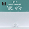 1.65 carat D VVS2 SPECIMEN Cut Round lab adamantibus HPHT