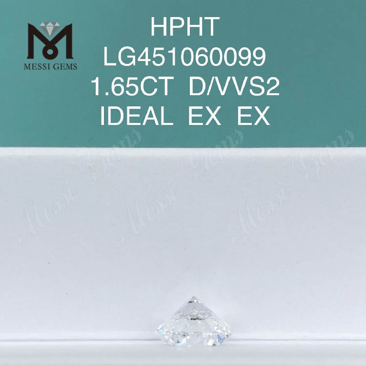 1.65 carat D VVS2 SPECIMEN Cut Round lab adamantibus HPHT