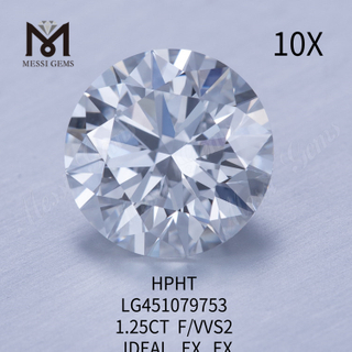 1.25ct F VVS2 RD SPECIMEN Cut Grade lab adamantes HPHT adamas in sale