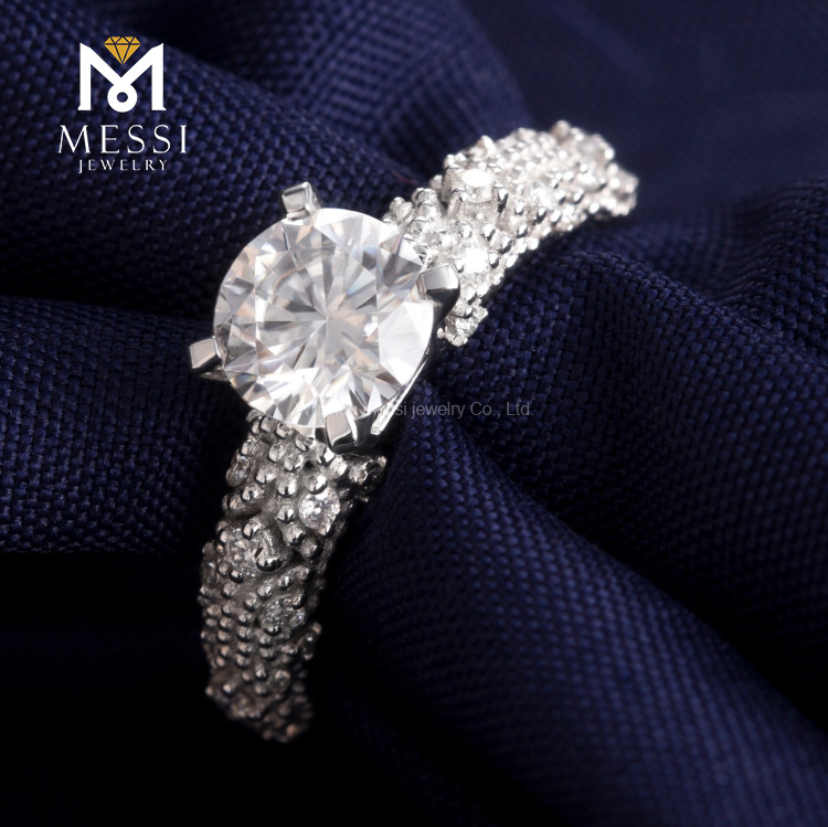 1 carat white gold 14K 18K latest women nuptial moissanite gold anulus