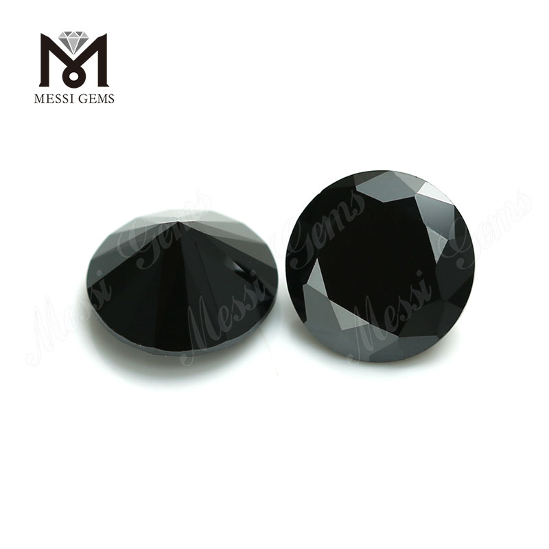Factory Price High Quality balck Cubic Zirconia Stone Round Cut CZ solve Gemstone