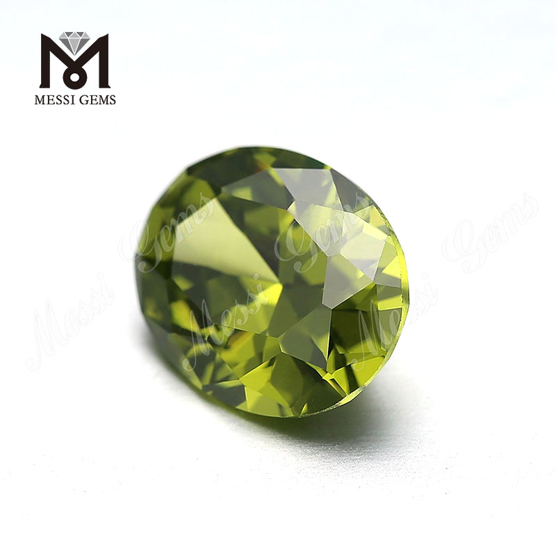 Oval cut 5x7mm Color fabula seu ignis Olivae cubicae zirconiae Heat