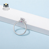 Fashion Design 6.5mm 1ct Moissanite Solitaire Woman Ring Wholesale 925 Sterling Silver Ring