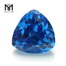 Quality trillion Shape 8*8mm Blue topazius CZ Cubicus Zirconia Stone Pretium