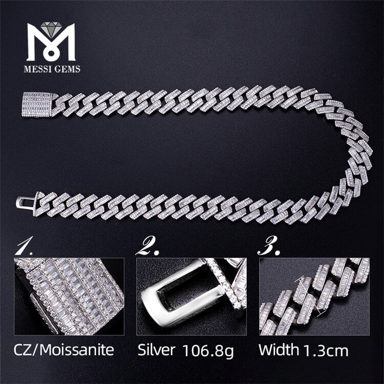Customized Hip-hop Jewelry Men's Cubanus Link Chain with Cubic Zircon
