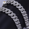 22inches Men\'s Hip-hop customized CZ Silver Cubanus Link Chain Necklace